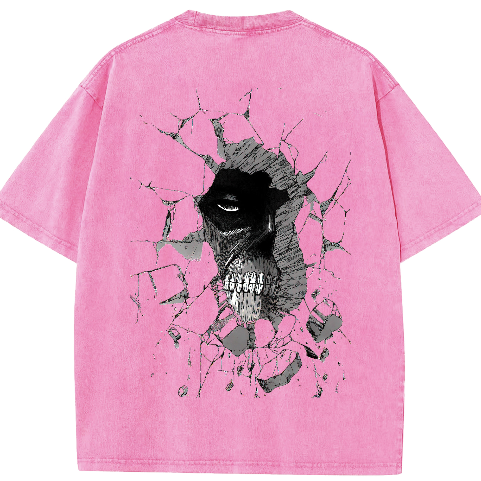 （画像用） 進撃の巨人 Attack on Titan 綿100% ヴィンテージ風 半袖Tシャツ（背面プリント）